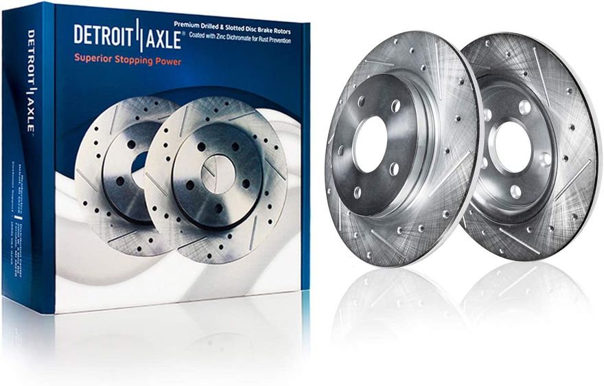 Rear Drilled Disc Brake Rotor - S-55127 x2