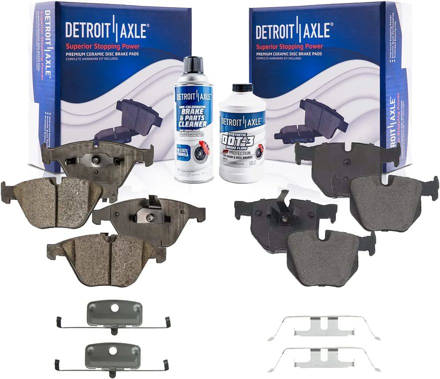 6pc Front & Rear Ceramic Brake Pads Kit