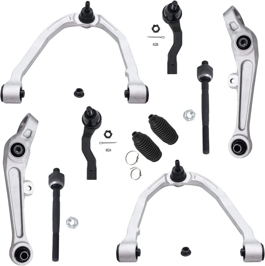 10Pcs Front Lower Control Arm Stabilizer Link Tie Rod Suspension Kit,Compatible With