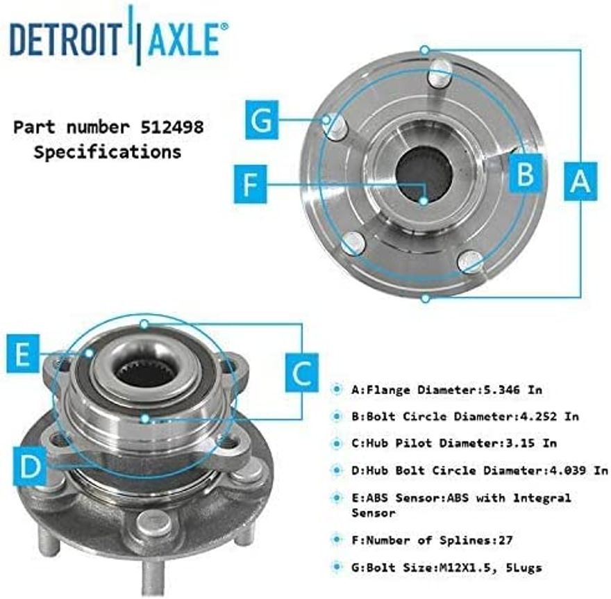 Rear Wheel Hub and Bearings (Pair)