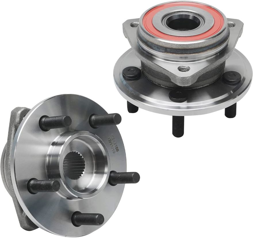 thumbnail interactive-video image 1 of Pair Front Wheel Bearing Hub For Jeep Wrangler TJ 2000-2006 – No ABS – FKG 513158 1 of 4