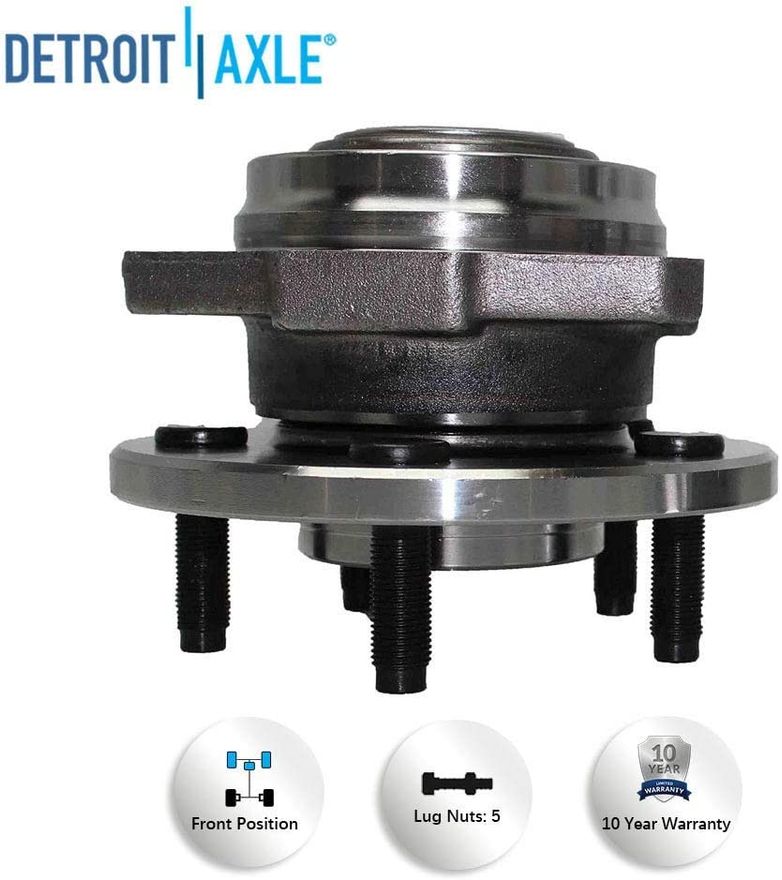 2005 Jeep Liberty Front Wheel Hub and Bearings (Pair)