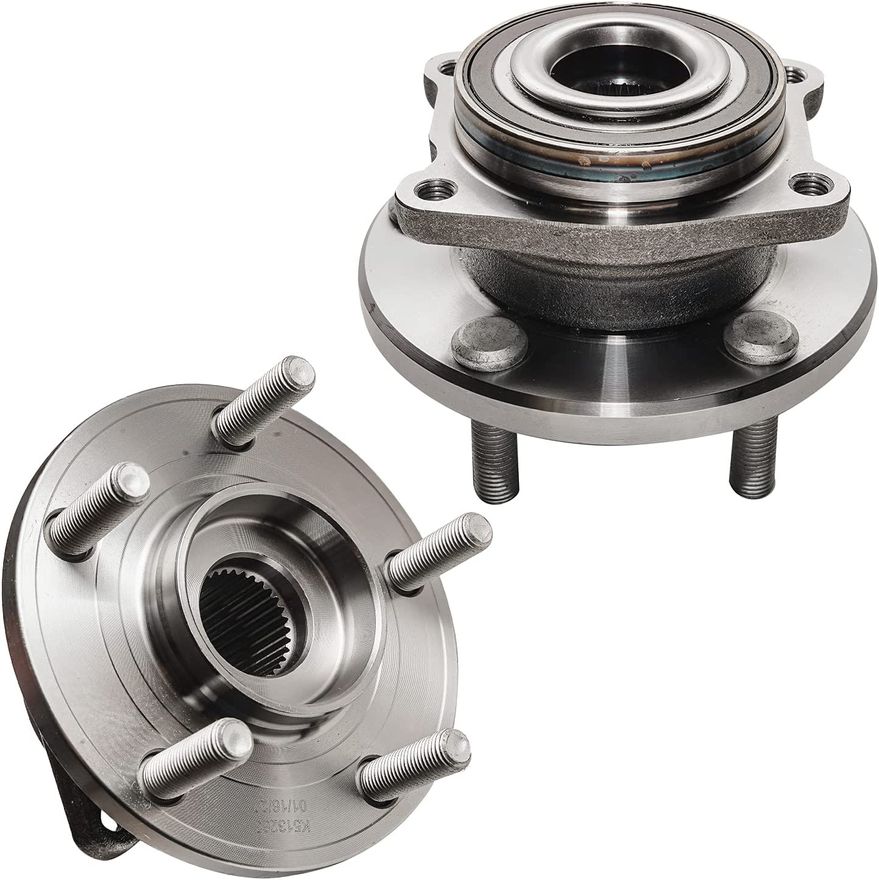 Front Wheel Hub and Bearings (Pair)