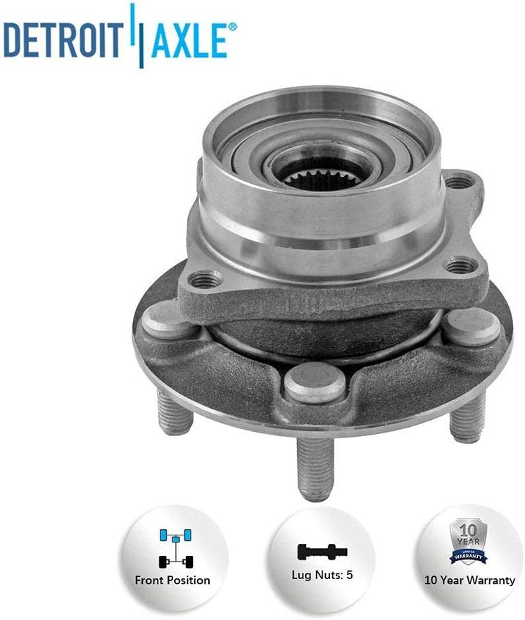 DRIVESTAR Wheel Hub & Bearing Assembly – Front Left Or Right For Volvo C30, C70, S40, V50 – High Quality, 5-Stud, OE Spec
