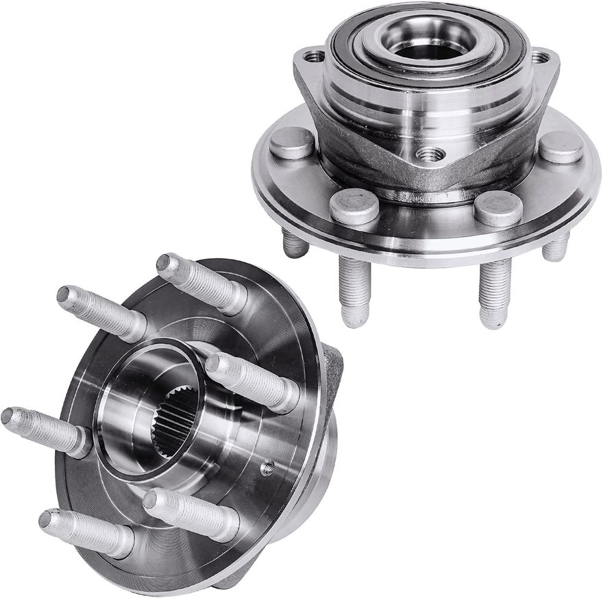 Front Wheel Hub and Bearings (Pair)