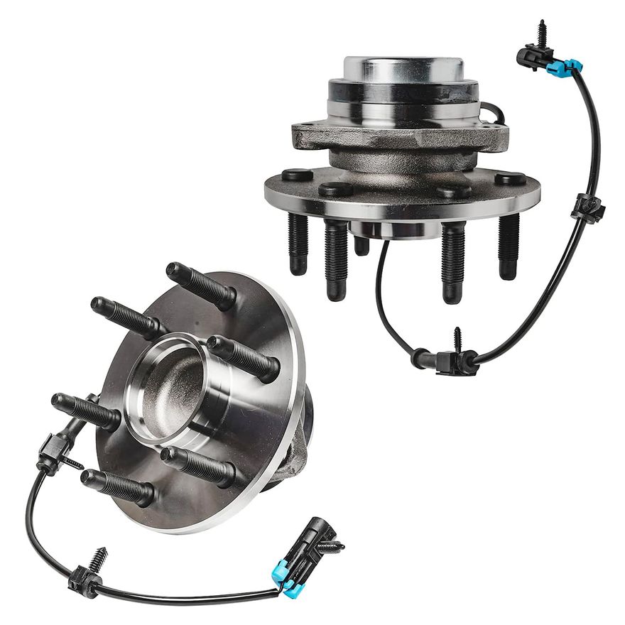 Front Wheel Hub and Bearings (Pair)