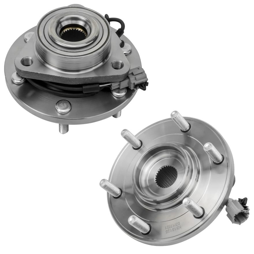 2008 Nissan Armada Front Wheel Hub and Bearings Pair