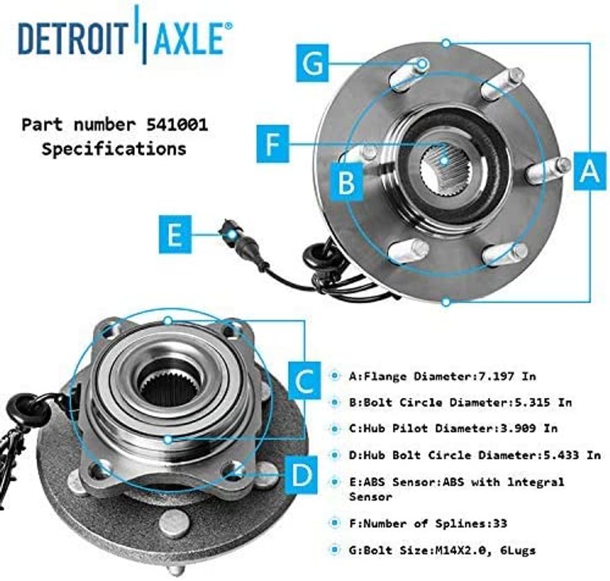 Rear Wheel Hub Bearing - 541001