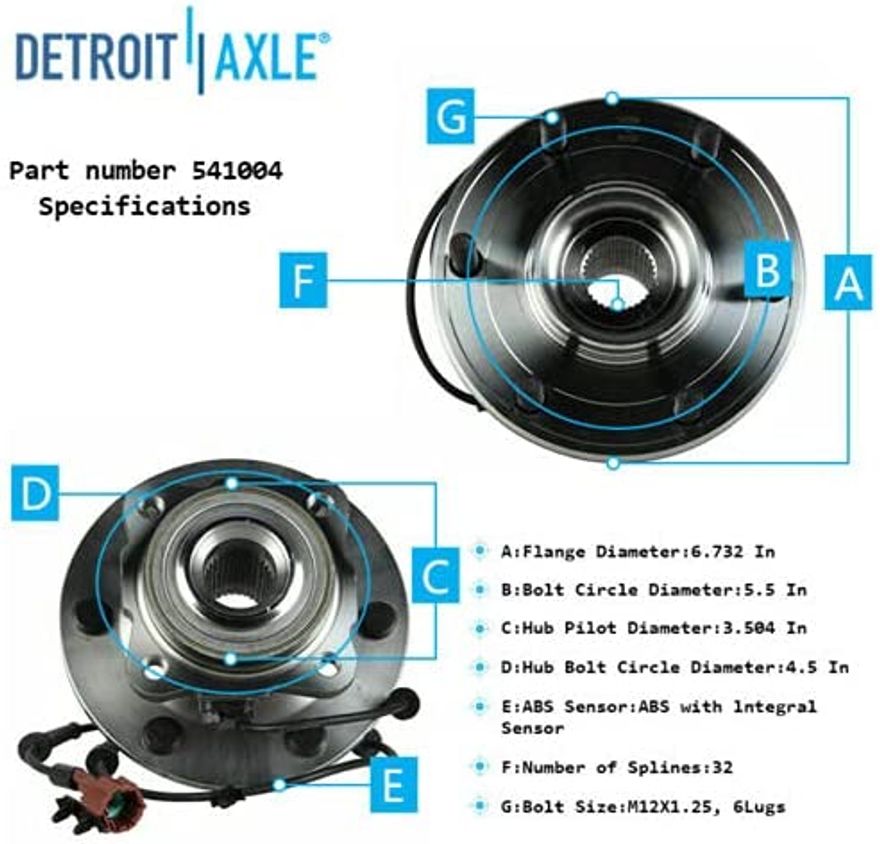 2007 Nissan Armada Rear Driver or Passenger Side Wheel Hub and Bearing