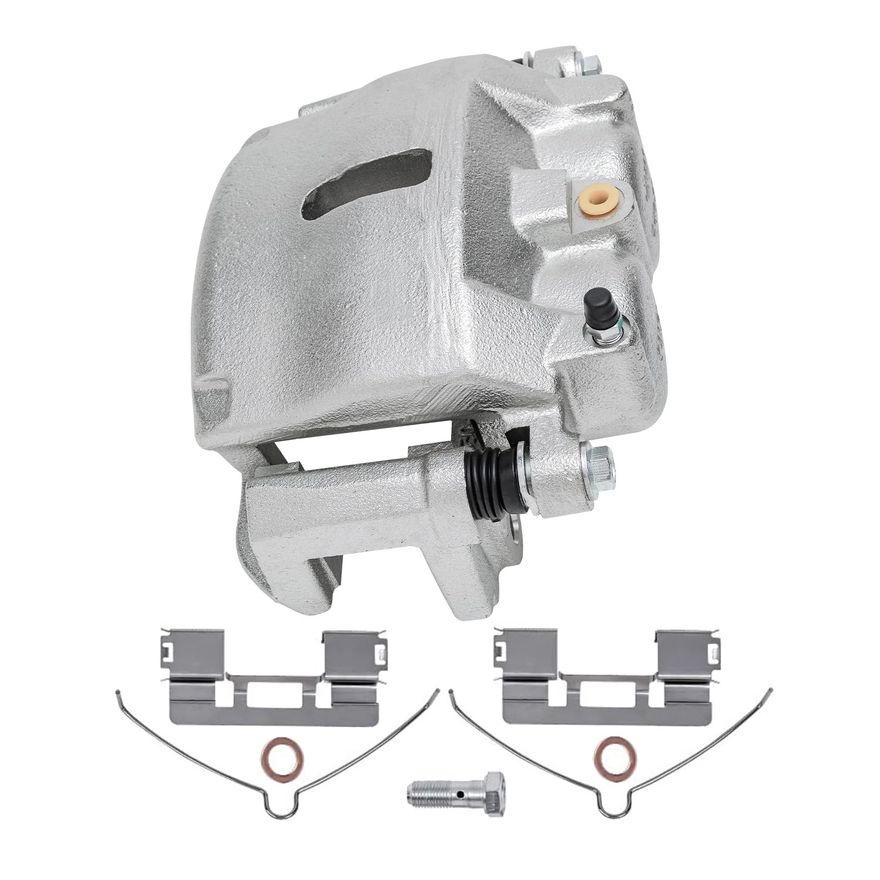 thumbnail image 2 of AM Autoparts Front Disc Brake Caliper Set With Bracket & Hardware Pair For Ford F-150 1997-2001 2 of 4
