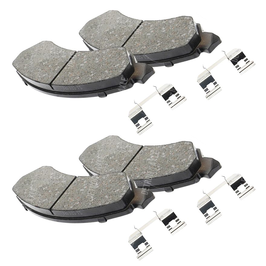 4pc Front & Rear Ceramic Brake Pads Kit