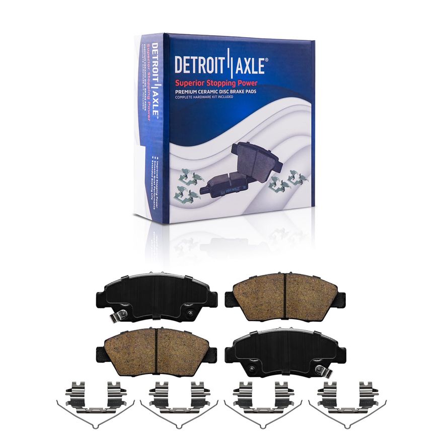 Complete 8pc Brake Kit For Honda CR-Z 2011-2015 - Front & Rear Drilled/Slotted Rotors + Ceramic Pads By Detroit Axle