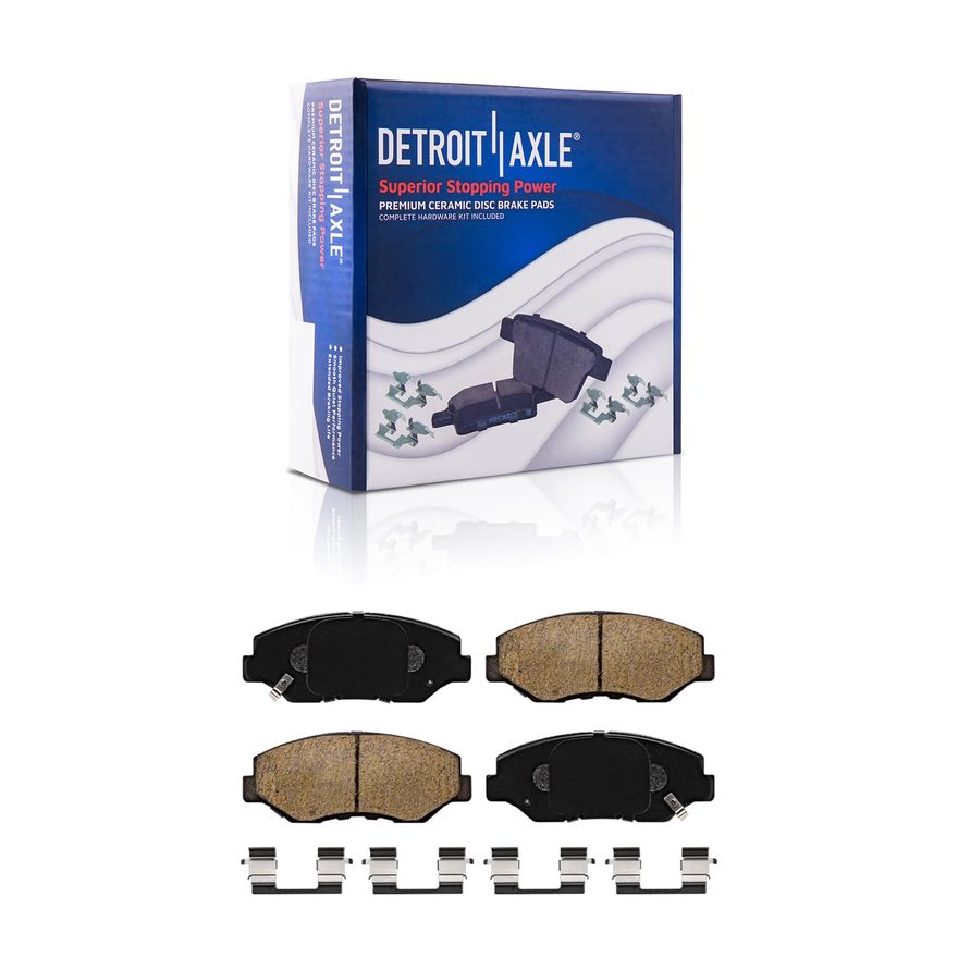 Evan-Fischer Front & Rear Ceramic Brake Pad Set For 1992-2002 Honda Accord Sedan