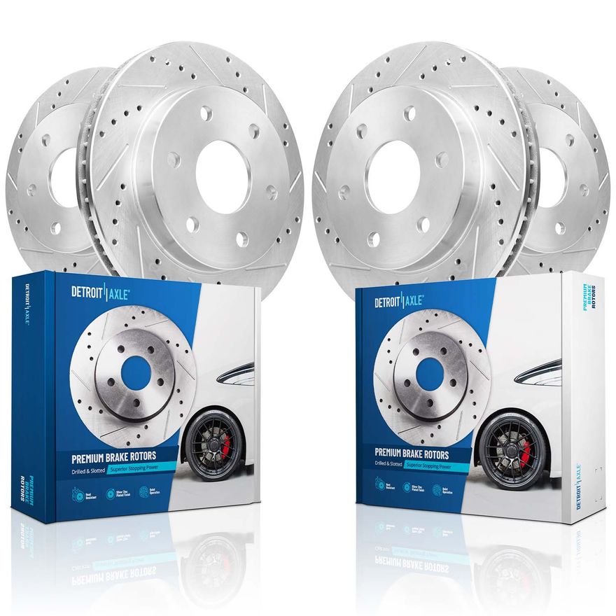 Main Image - Front Rear Drilled Brake Rotors