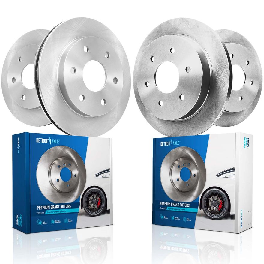 2006 Nissan Armada 4pc Front Rear Disc Brake Rotors Kit