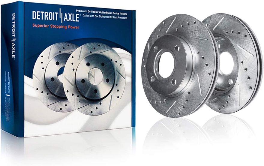 Front Drilled Brake Rotors - S-31243 x2