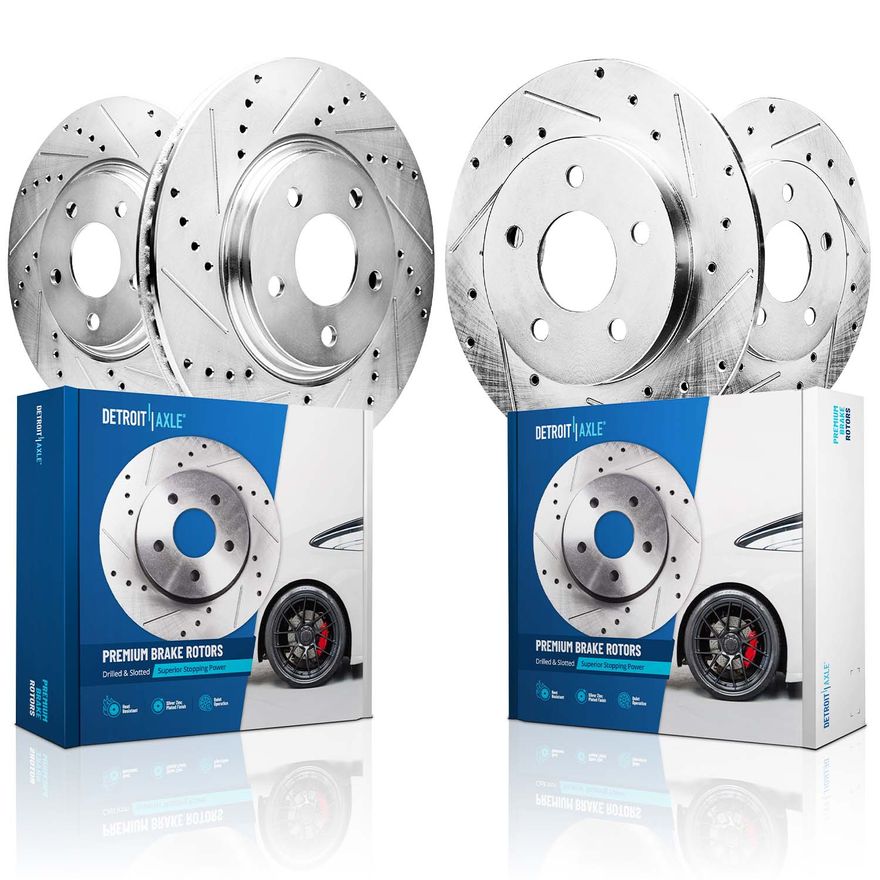 Main Image - Front & Rear Drilled Brake Rotors