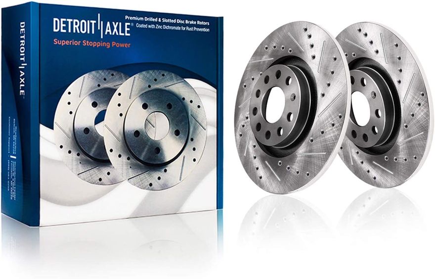 Rear Drilled Brake Rotors- S-34431 x2