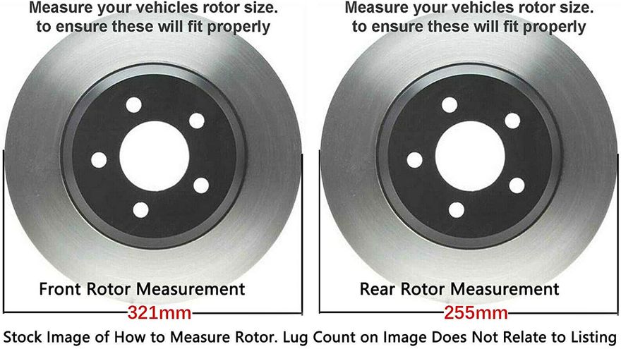 2000 Audi A6 Quattro 4pc Front & Rear Disc Brake Rotors Kit