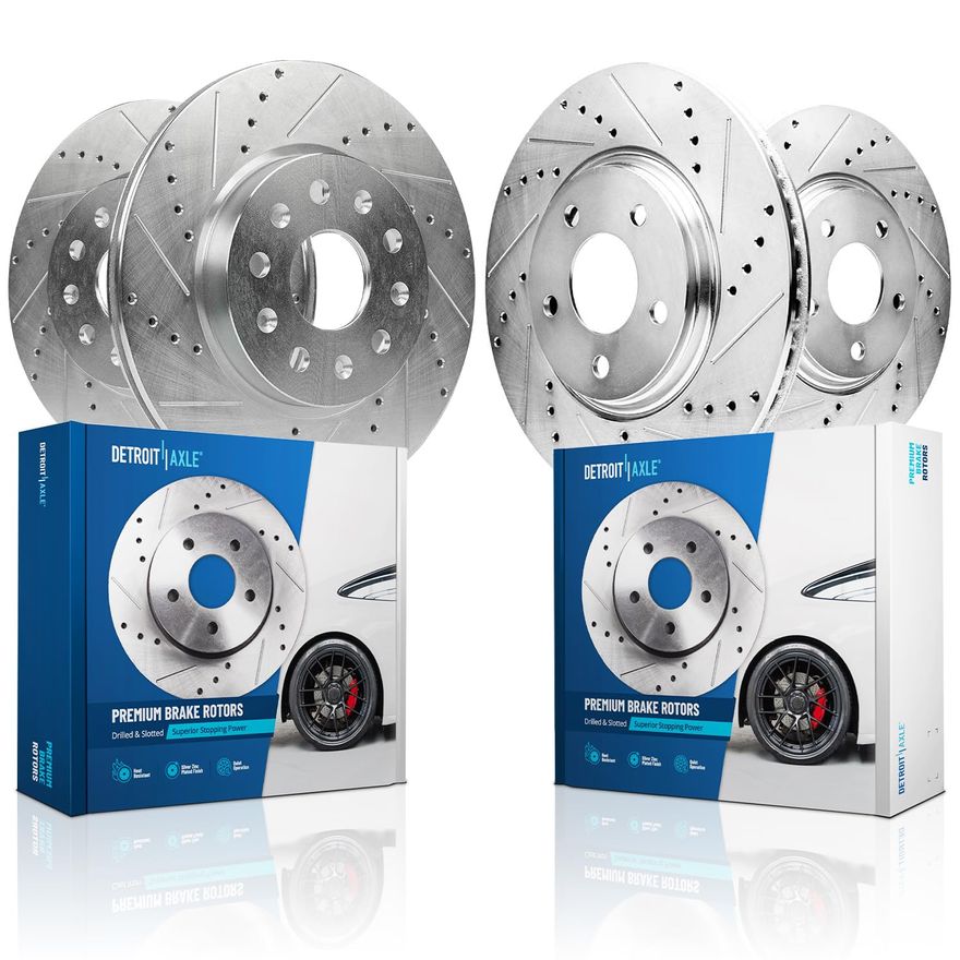 Main Image - Front Rear Drilled Disc Rotors