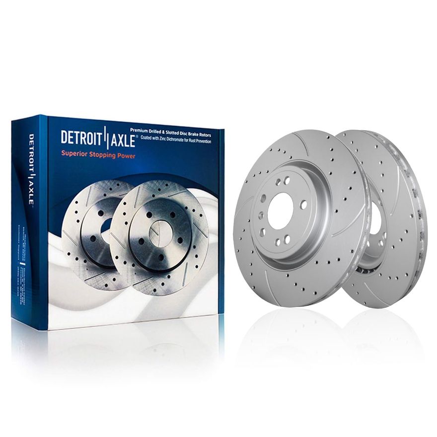Front Drilled Disc Brake Rotor - S-800084 x2