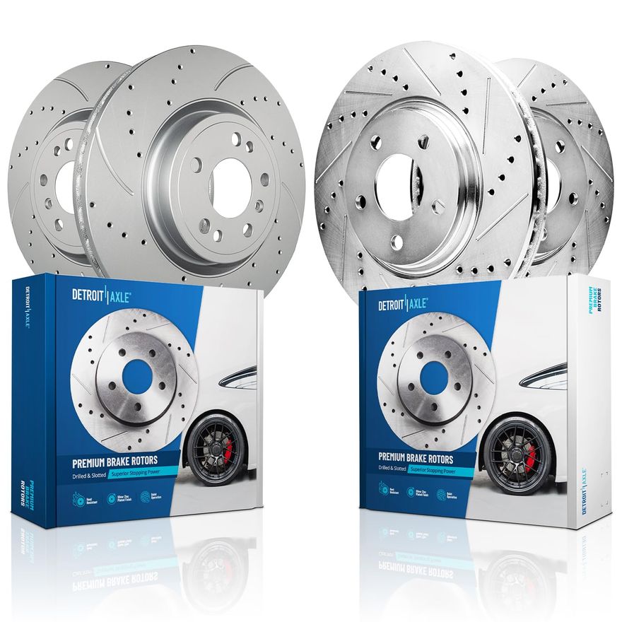 Main Image - Front Rear Drilled Disc Rotors