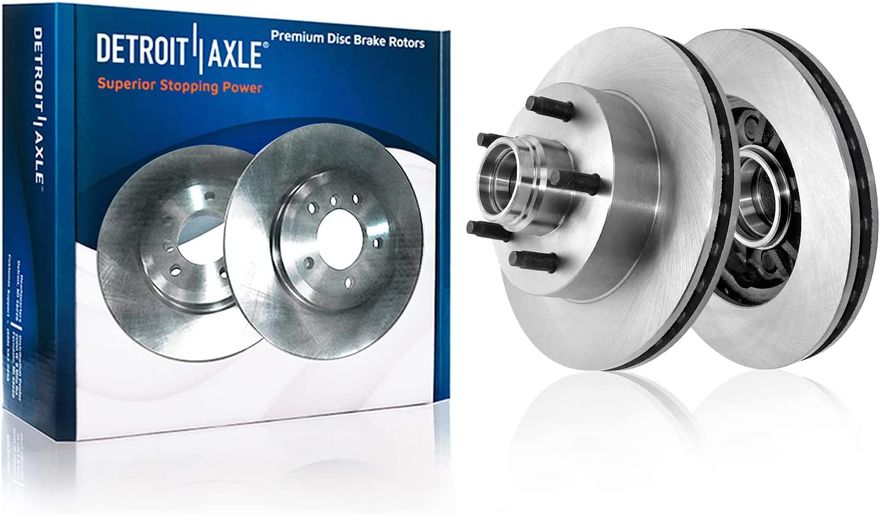 thumbnail image 2 of Detroit Axle Front Disc Brake Rotors And Ceramic Pads Kit For Mazda B2500/B3000/B4000 & Ford Ranger (1998-2000) 2 of 5