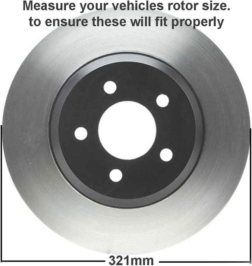 Front Brake Rotors Pair