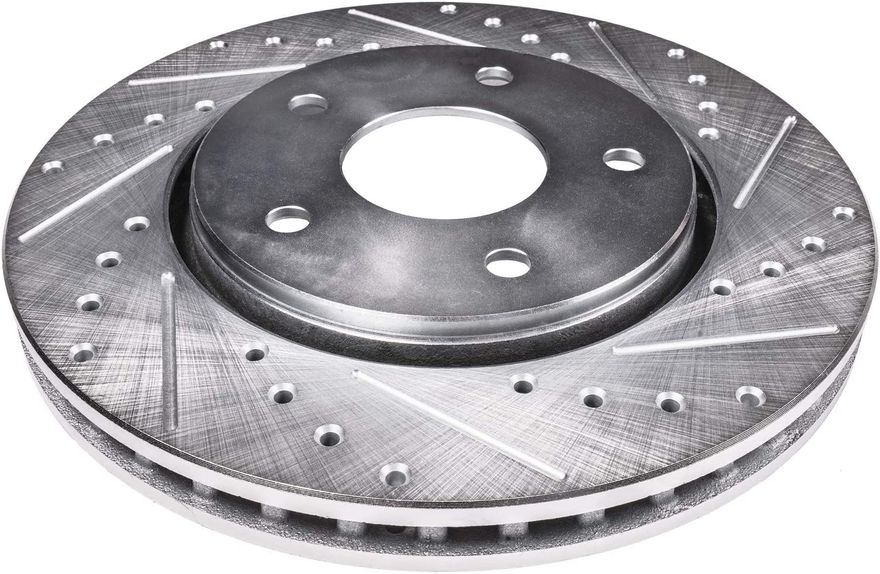 Front Drilled Brake Rotors - S-34147 x2