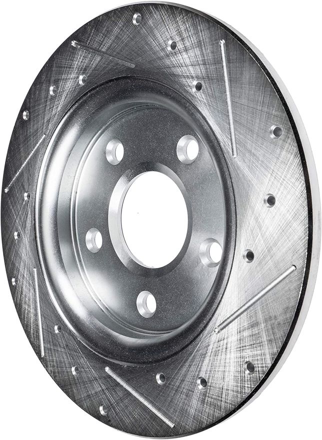 Rear Drilled Disc Brake Rotor - S-34176 x2