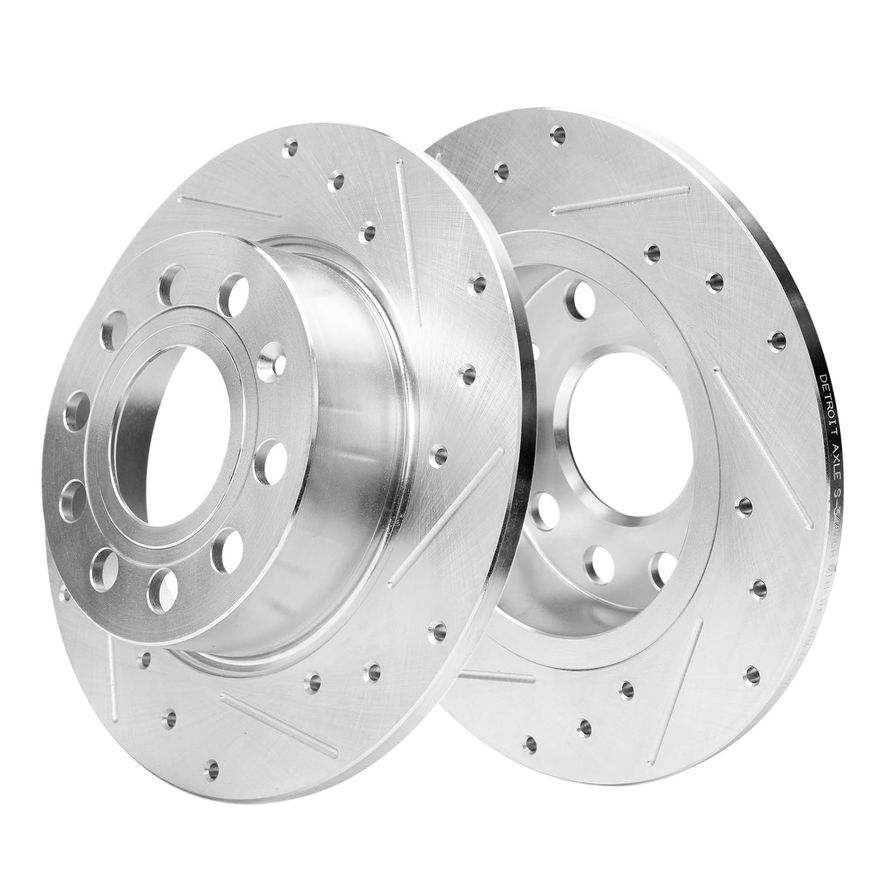 Rear Drilled Brake Rotors - S-34431 x2