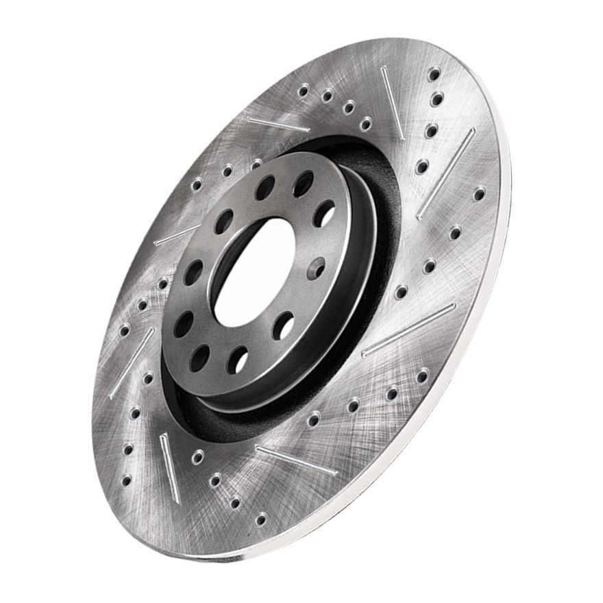 Rear Drilled Brake Rotors - S-34431 x2