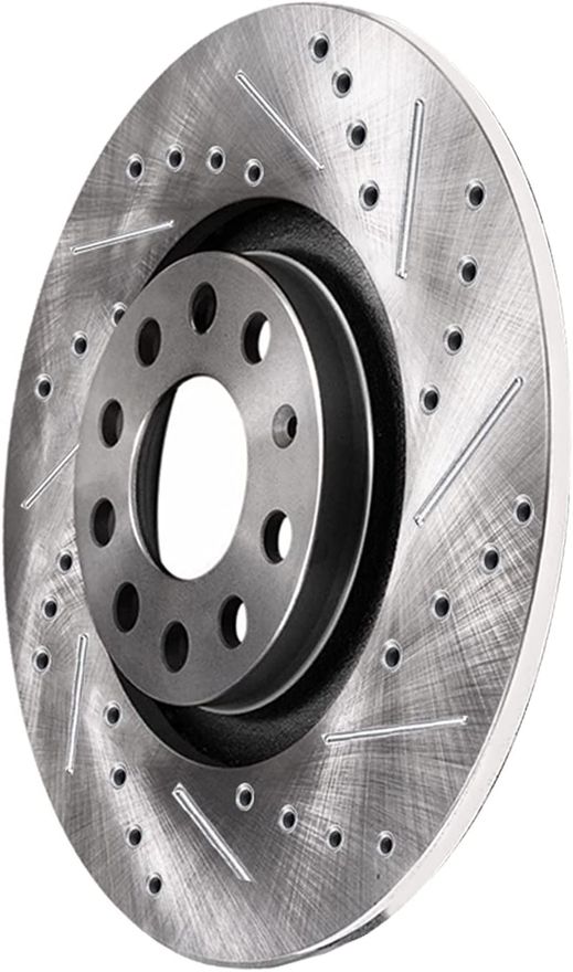 Rear Drilled Brake Rotors - S-34431 x2