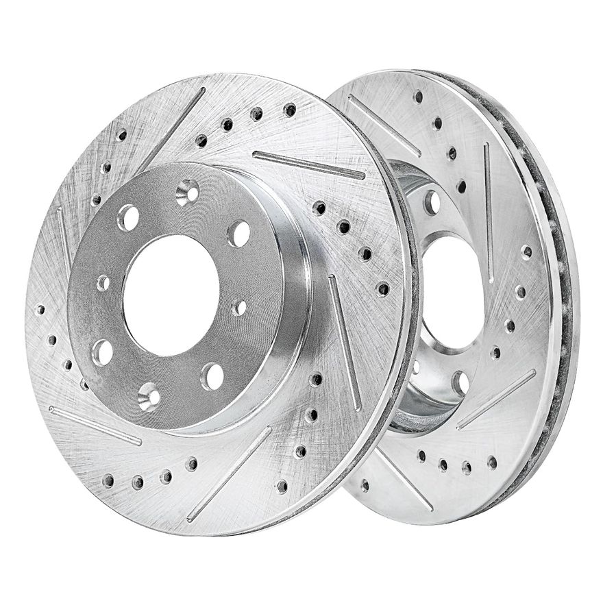 Front Drilled Brake Rotors - S-31029 x2