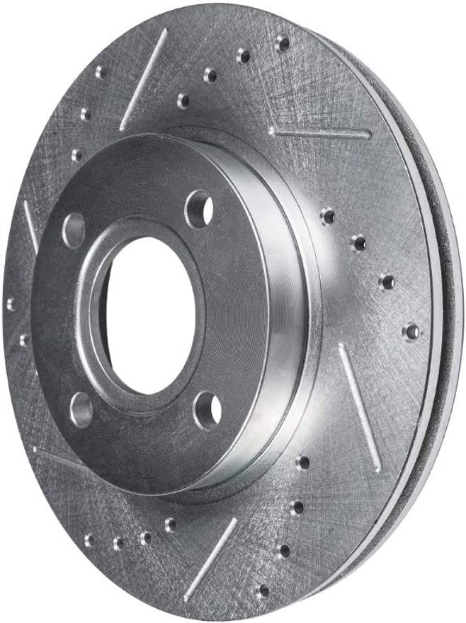 Front Drilled Brake Rotors - S-31056 x2