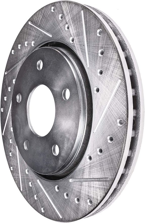 Front Drilled Disc Brake Rotor - S-31050 x2