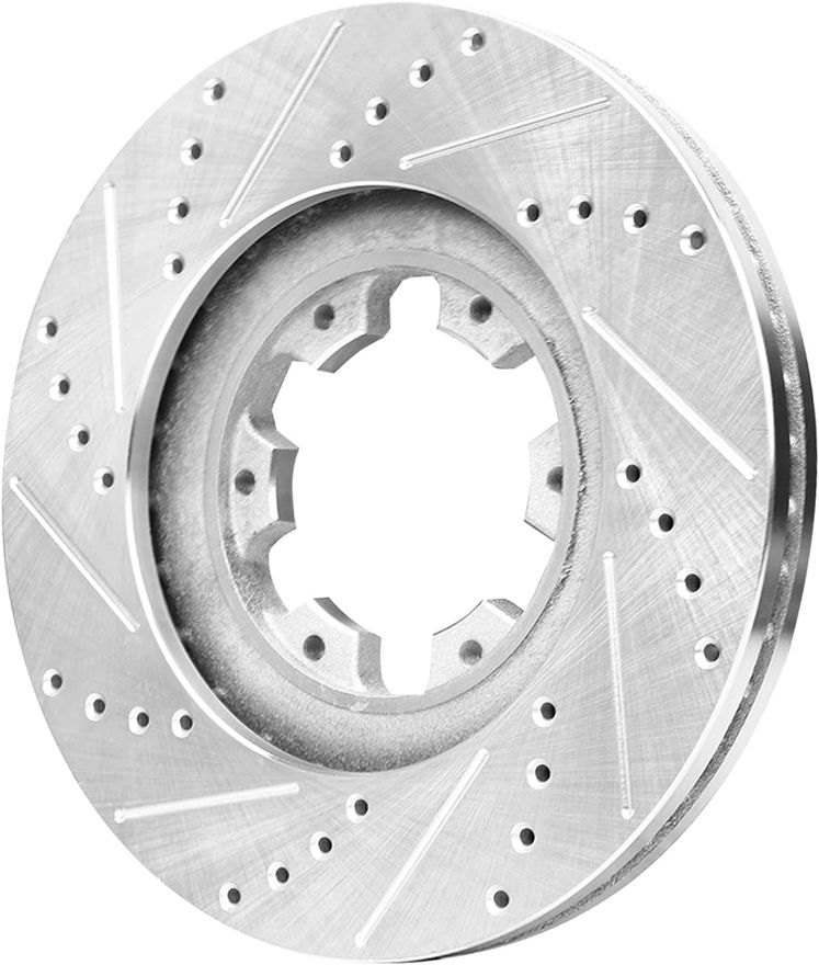 Front Drilled Brake Rotors - S-31250 x2