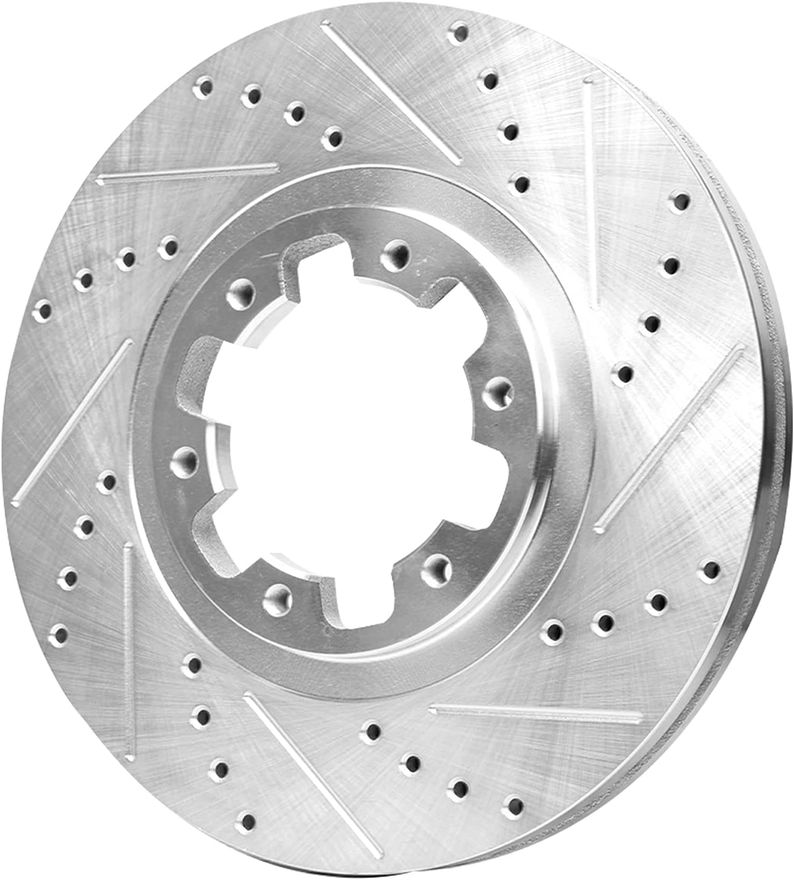 Front Drilled Brake Rotors - S-31250 x2