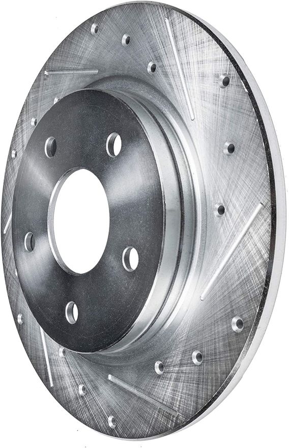 APF Front & Rear Drilled/Slotted Zinc Rotors + Ceramic Pads For Acura TL 1999-2008 – Full Brake Kit