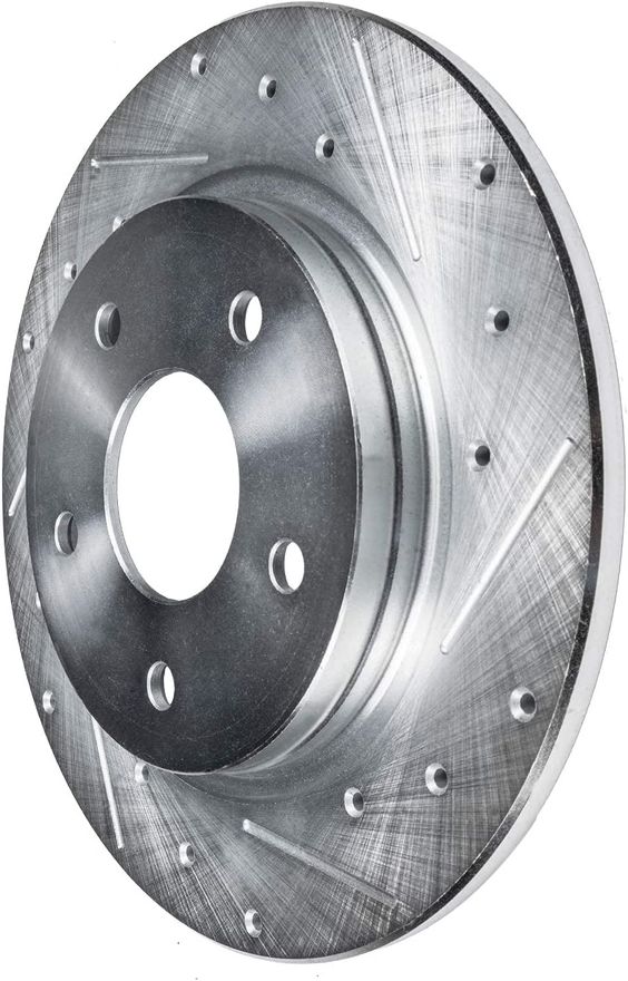 Rear Drilled Disc Brake Rotor - S-31312 x2