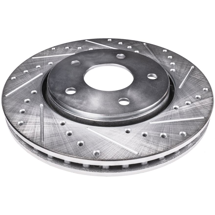 Front Drilled Disc Brake Rotor - S-31375 x2