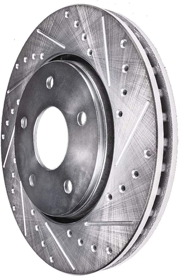 Front Drilled Disc Brake Rotor - S-31427 x2