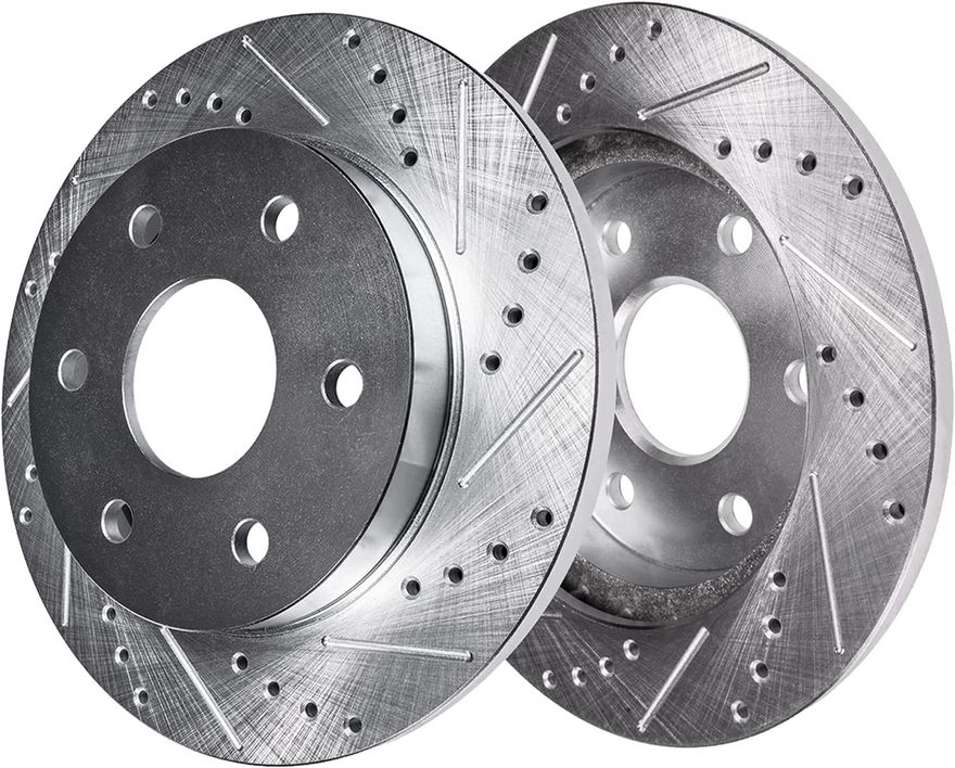 Rear Drilled Brake Rotors - S-31430 x2