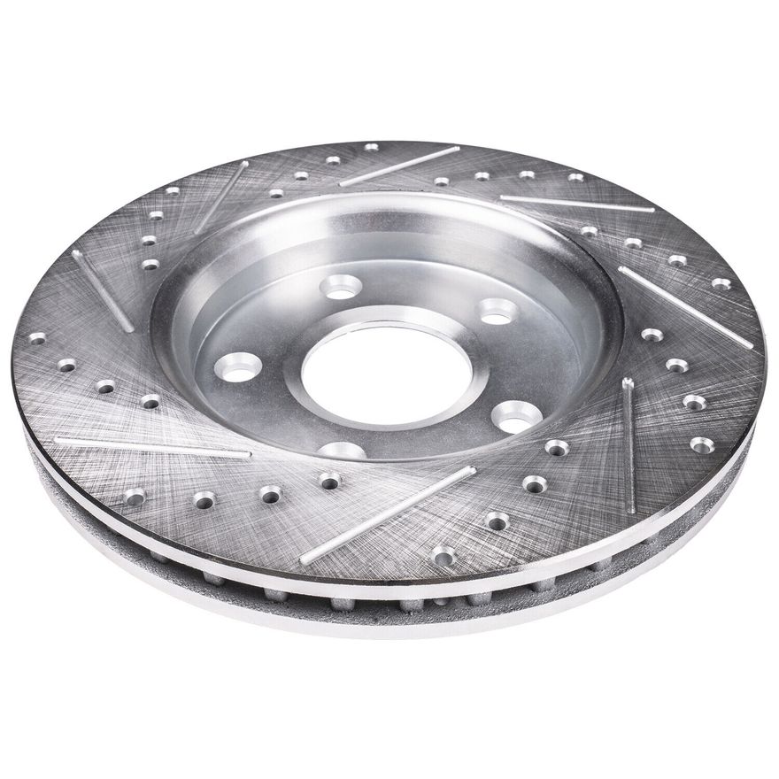 Front Drilled Brake Rotors - S-31518 x2