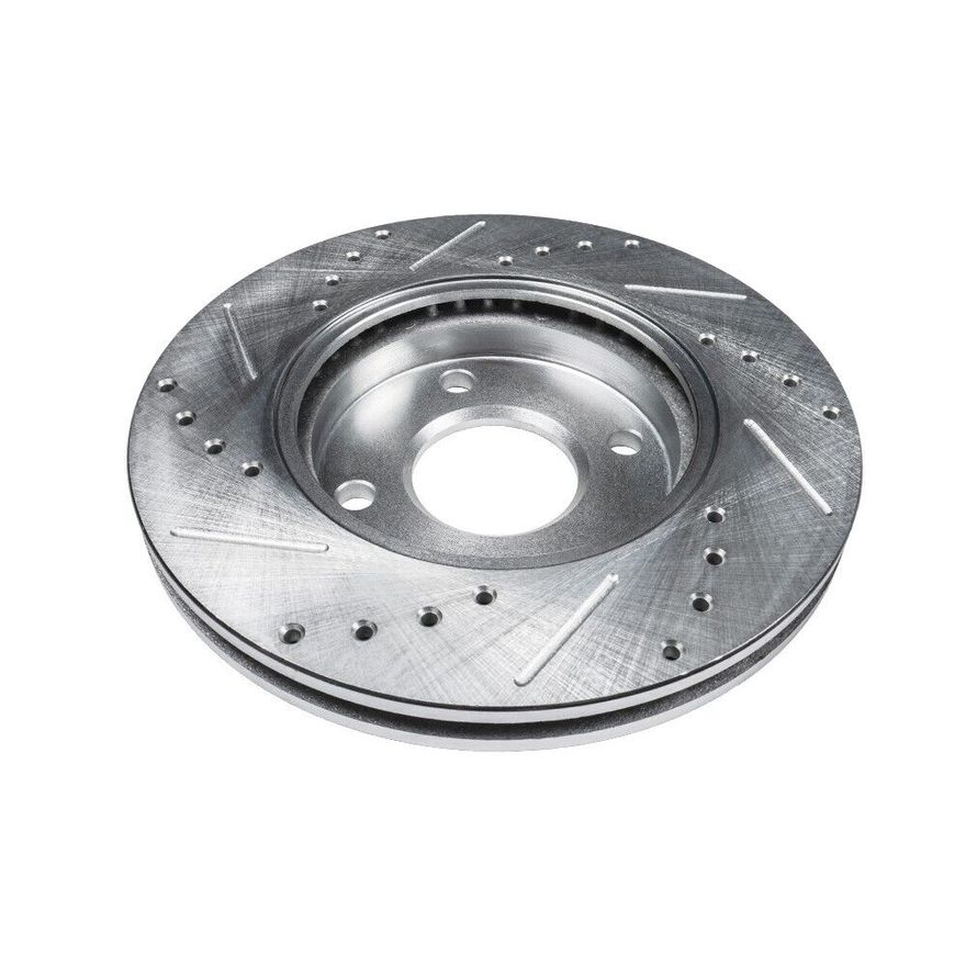 Front Drilled Brake Rotors - S-31545 x2