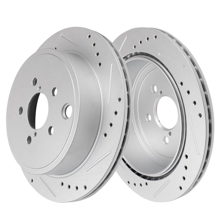 Rear Drilled Brake Rotors - S-31555 x2