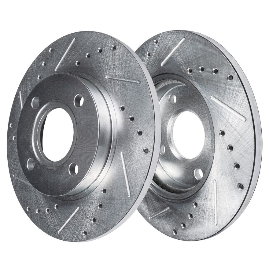 Rear Drilled Brake Rotors - S-3258 x2