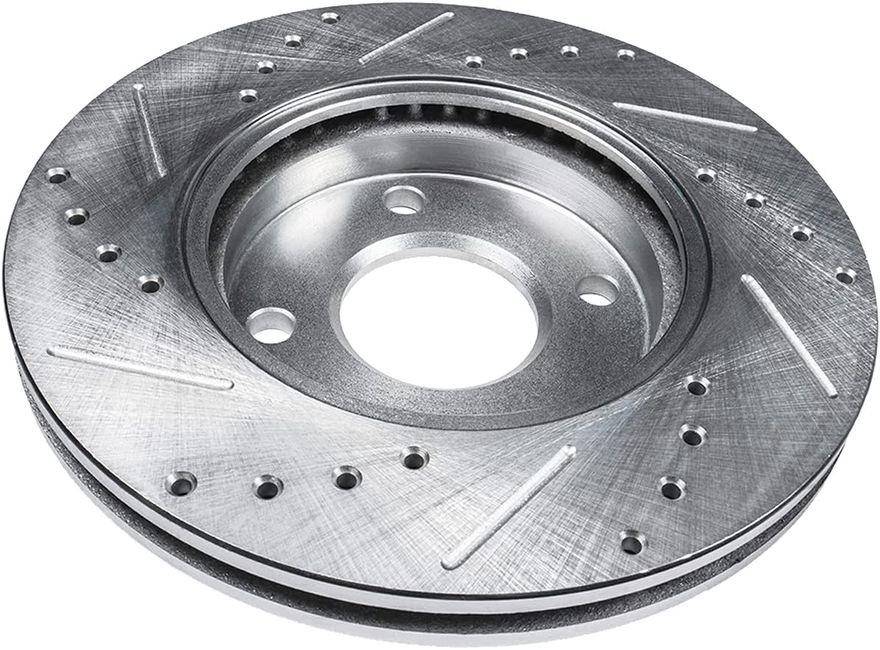 Front Drilled Brake Rotors - S-3299 x2