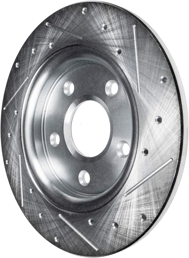 Rear Drilled Brake Rotors - S-54017 x2