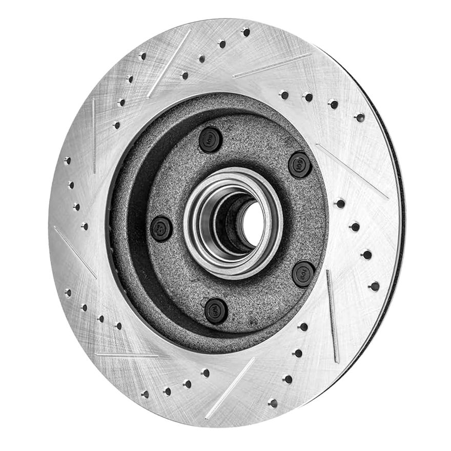 Front Drilled Brake Rotors - S-54013 x2
